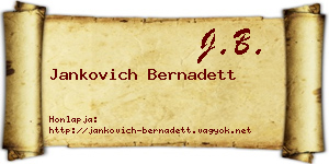 Jankovich Bernadett névjegykártya